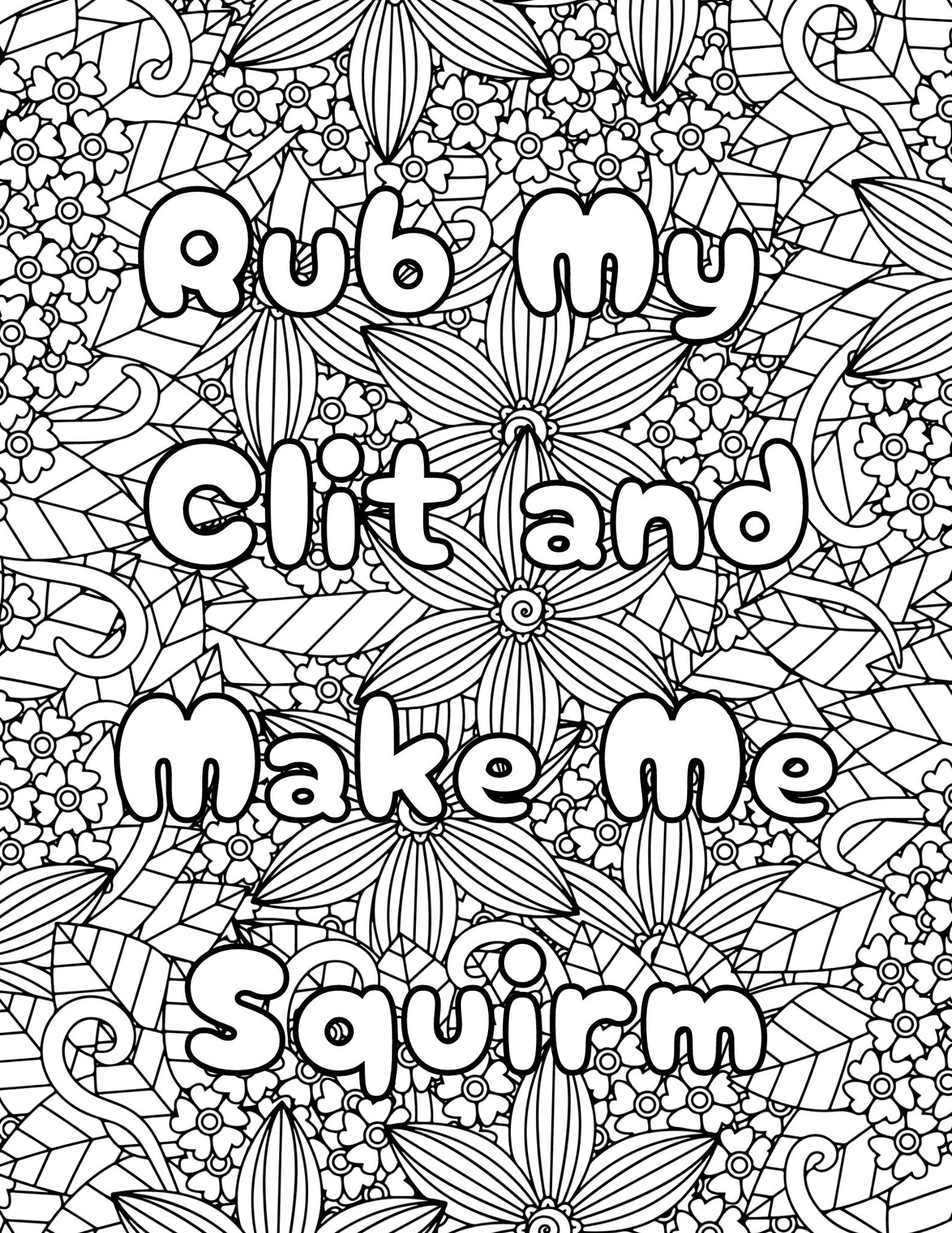 Naughty Phrases Adult Coloring Pages, Sexy Words, Vol 2 (digital ...
