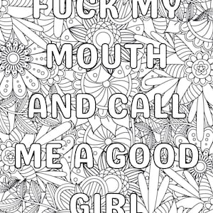 Naughty Phrases Adult Coloring Pages (PDF Download) image 4