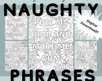 Instant Download! 20 pg. Adult Naughty coloring pages, digital download, Sexy words, high resolution, PDF, Printable Pages, For Adults, Fun