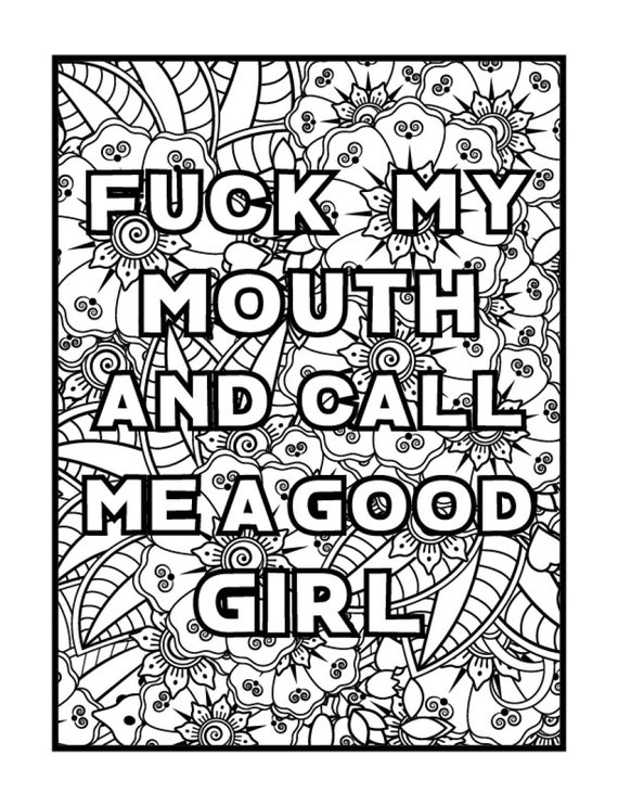 41 Naughty and Funny Cursing Coloring Pages for Adults - Etsy France