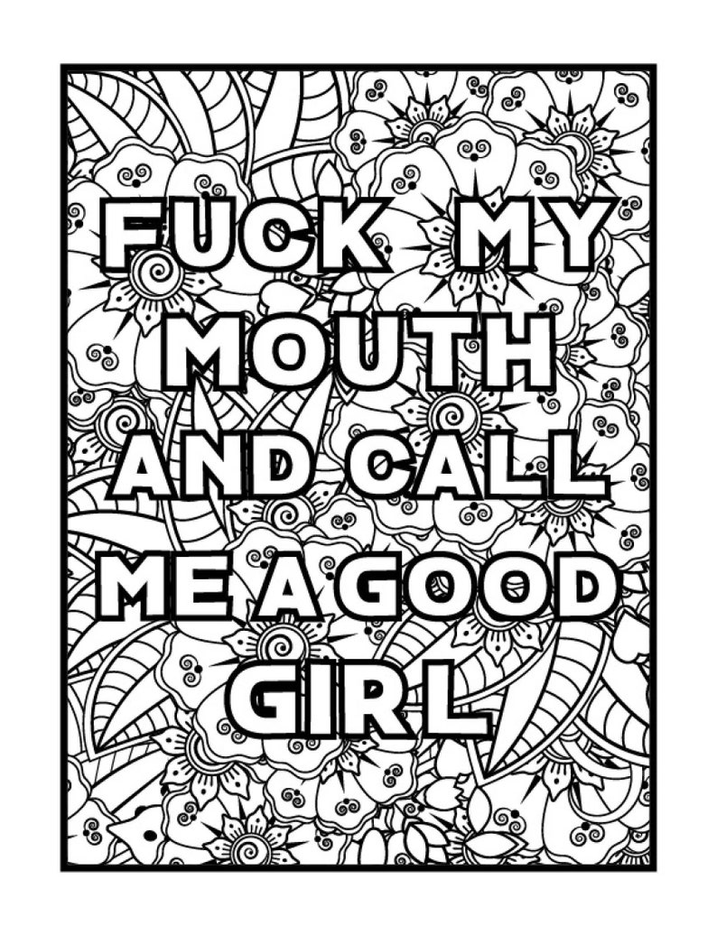 41 Naughty and Funny Cursing Coloring Pages for Adults - Etsy