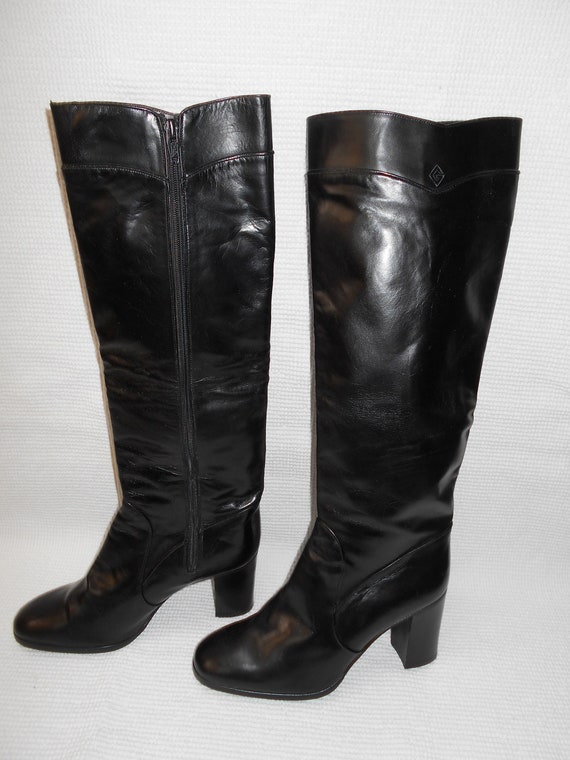 Hot Leathers Ladies Black Knee High Wild Roses Leather Boots - BTL1007-7 -  Dennis Kirk
