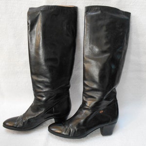 Black GUCCI Pull-on Knee High Boots size 39