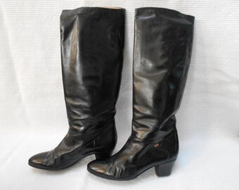 Zwarte GUCCI Pull-on Knee High Boots maat 39