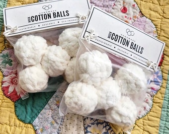 Zero-Waste Reusable & Sustainable Set of mock “cotton balls” / make up remover face pads / washable