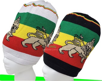 Medium Lion of Judah Rastafarian Crowns - Rasta tams no visor - RH019 - ETHIOPIA