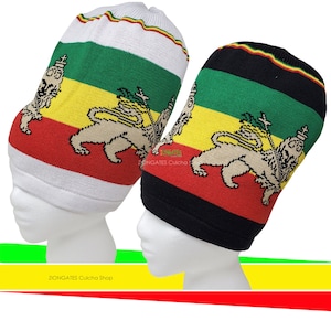 Medium Lion of Judah Rastafarian Crowns - Rasta tams no visor - RH019 - ETHIOPIA