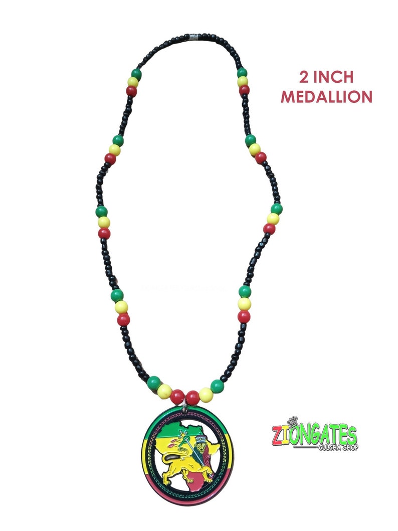 Lion of Judah Metal Rasta Necklace With Map of Africa - ETHIOPIA - Etsy