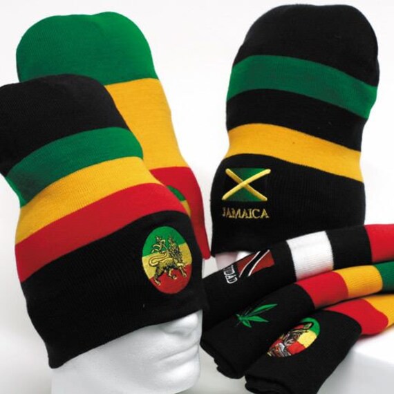 rasta ski hat