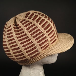 RH039-4BB Small BEIGE BROWN Rasta Dreadlocks cap
