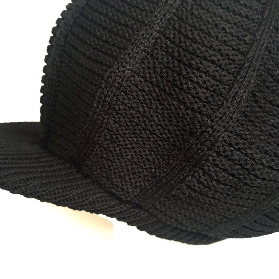 Medium Black Rasta Hat Tam Crown 