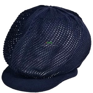 RH035-11 Large Blue MESH crown Rastafarian Crown AKA rasta hats tams dread locks cap