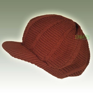 Medium BROWN Rasta hat tam crown dread cap - RH039-3