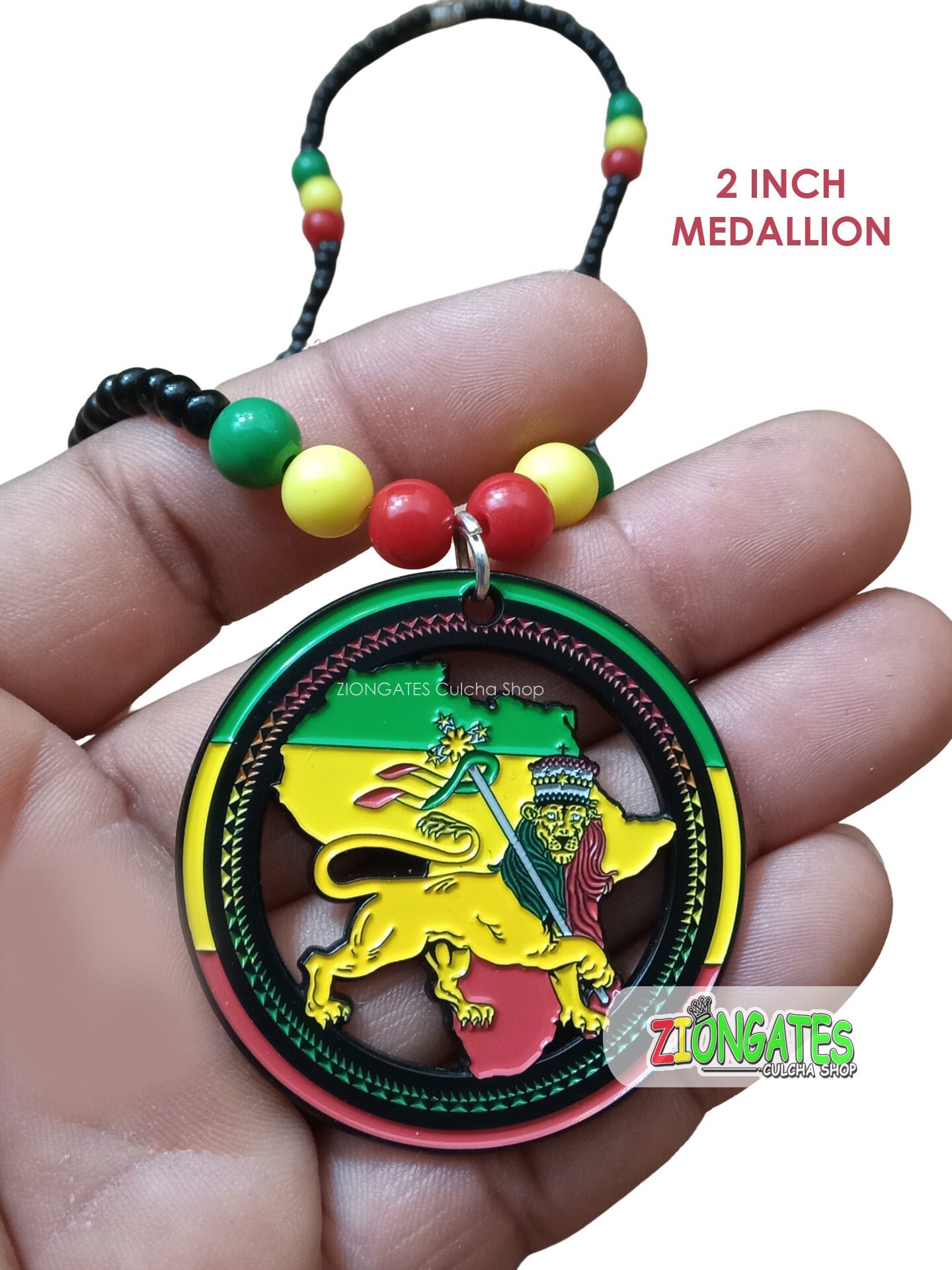 Lion of Judah Metal Rasta Necklace With Map of Africa - ETHIOPIA - Etsy