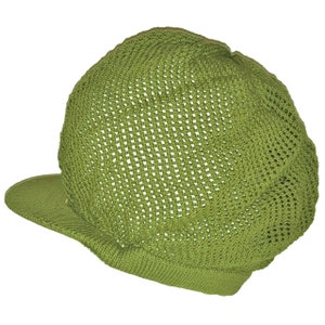 Large LIGHT OLIVE Mesh Rastafarian Crown AKA rasta hats tams beanie dread caps
