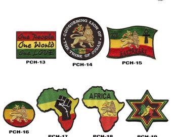 Lion of Judah Patches - Rasta iron on Patches