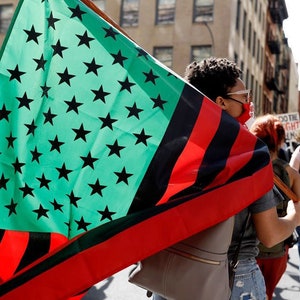 Large 3x5 Red Black and Green US Flag - RBG - Pan African - Liberation Flag - Banner