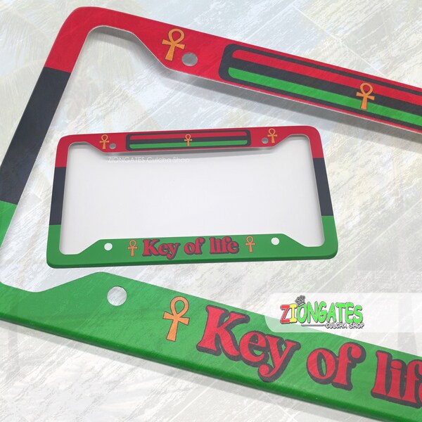 Black Rasta License Plate Frame Etsy