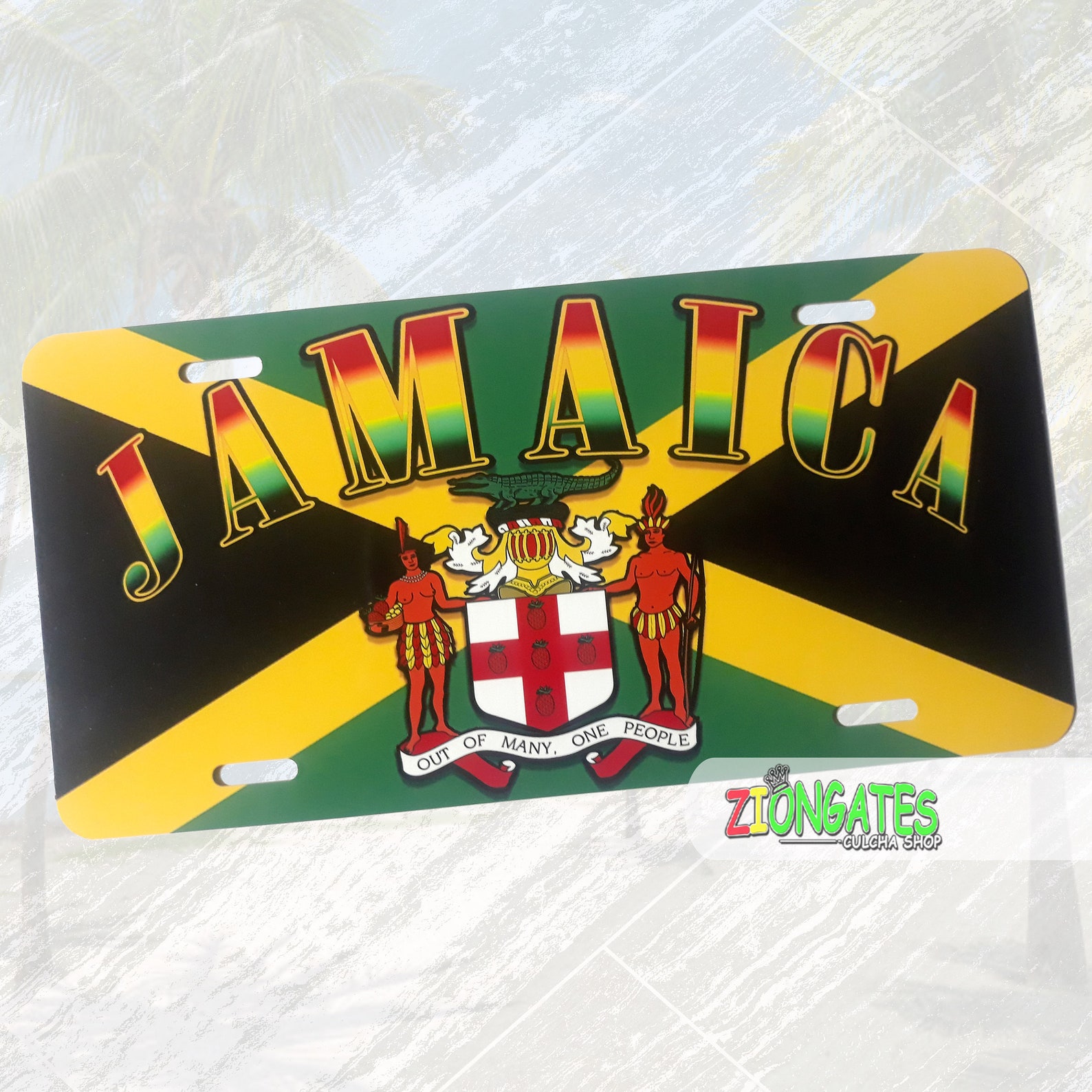 Caribbean Island License Plates Jamaica Etsy