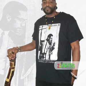 Men&#39;s Malcolm X Self Defense Tee Shirt - Black