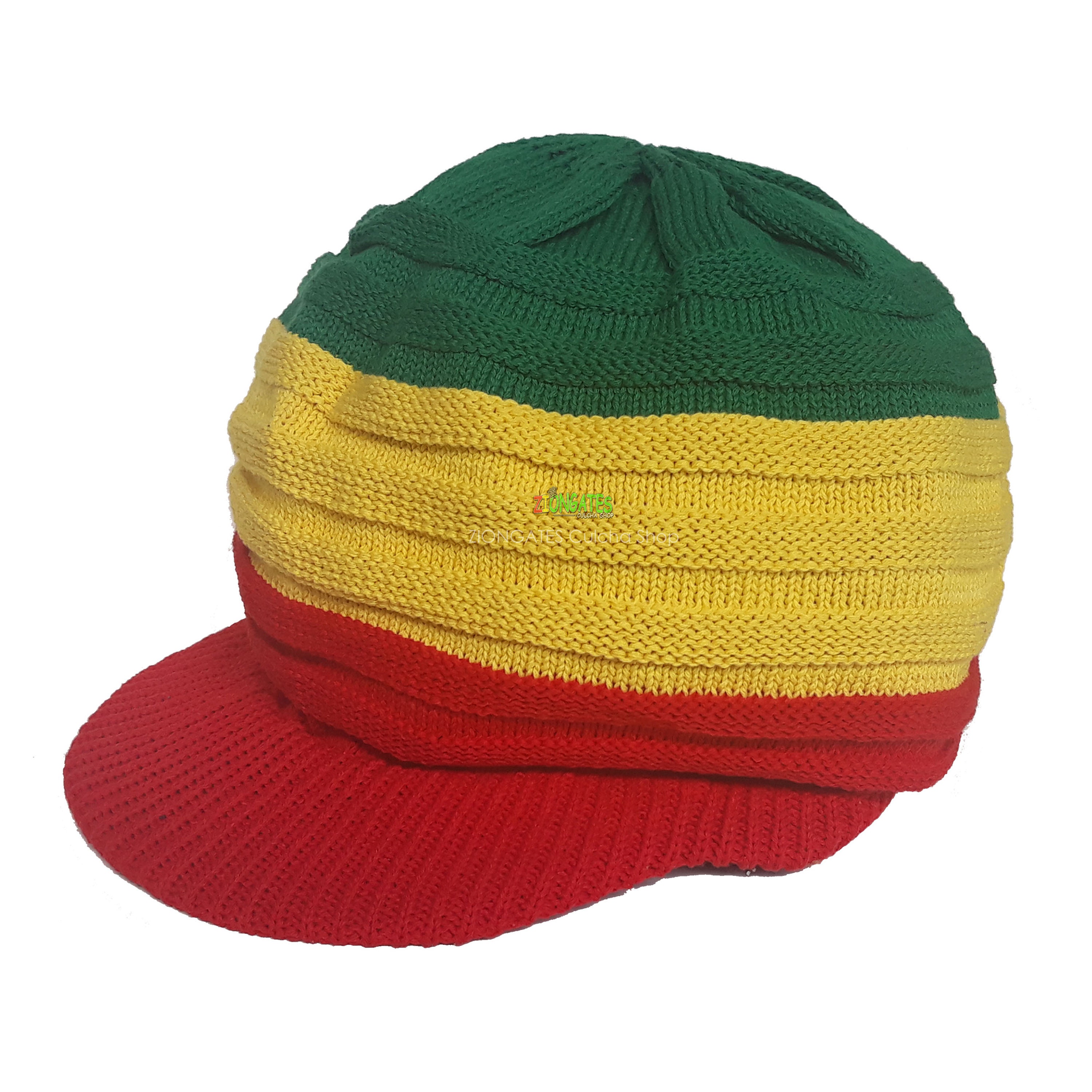 Red Yellow Green Rasta Hats Small for Short Dreadlocks - Dread Cap
