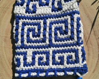 Patrón de crochet - Patrón de crochet con superposición de mosaico de guante lavado Odyssey: gráficos, imágenes e instrucciones escritas en archivo PDF