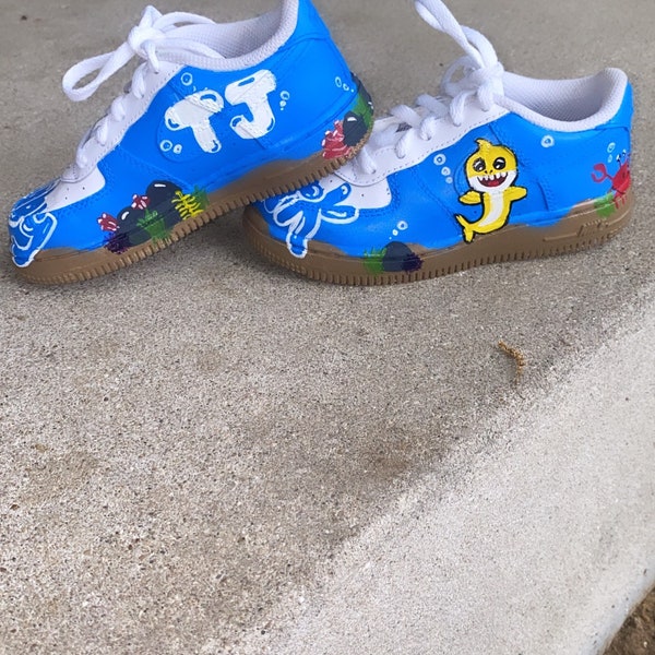 Baby Shark Girl Sneakers Etsy