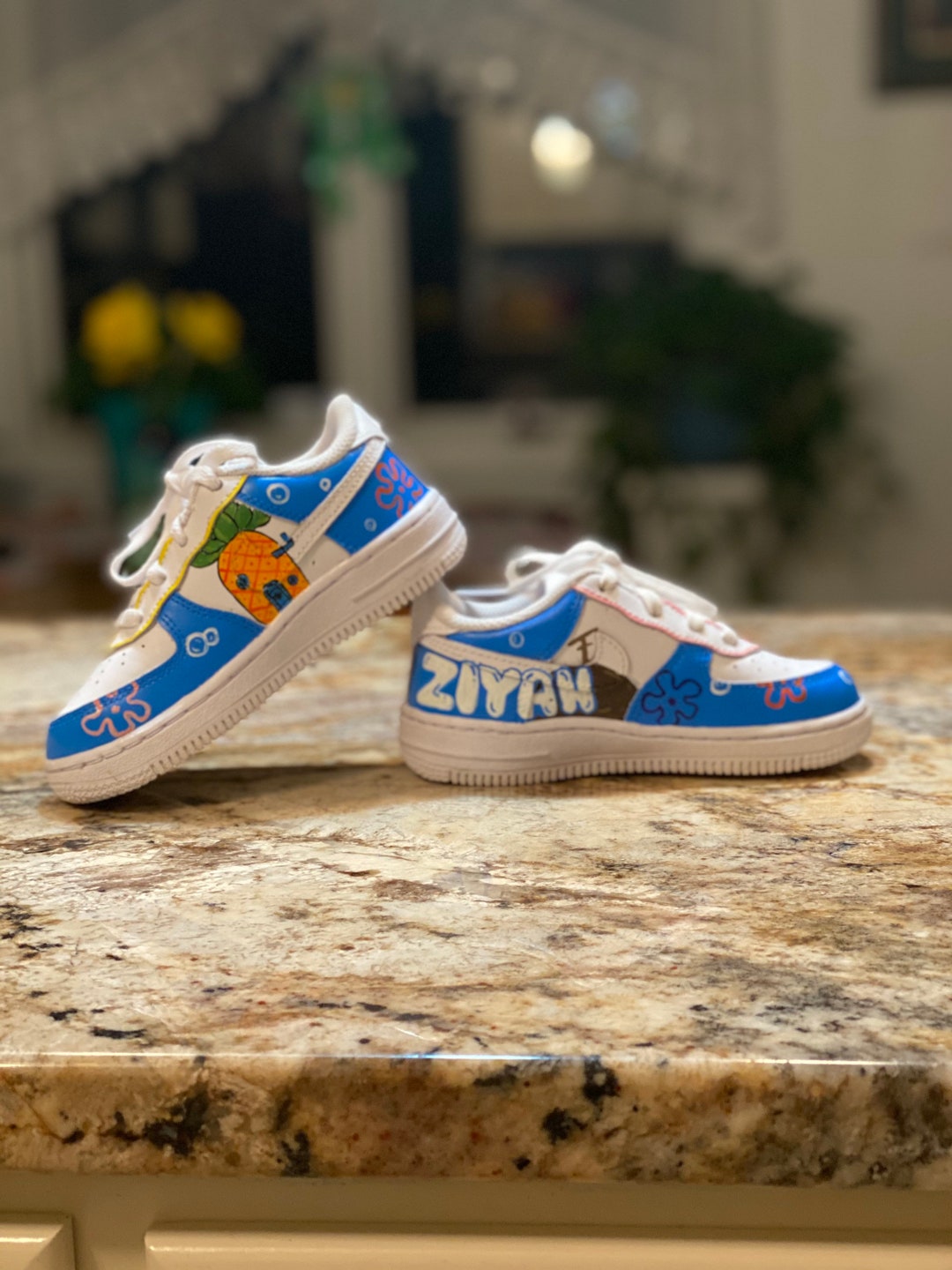 custom spongebob air forces