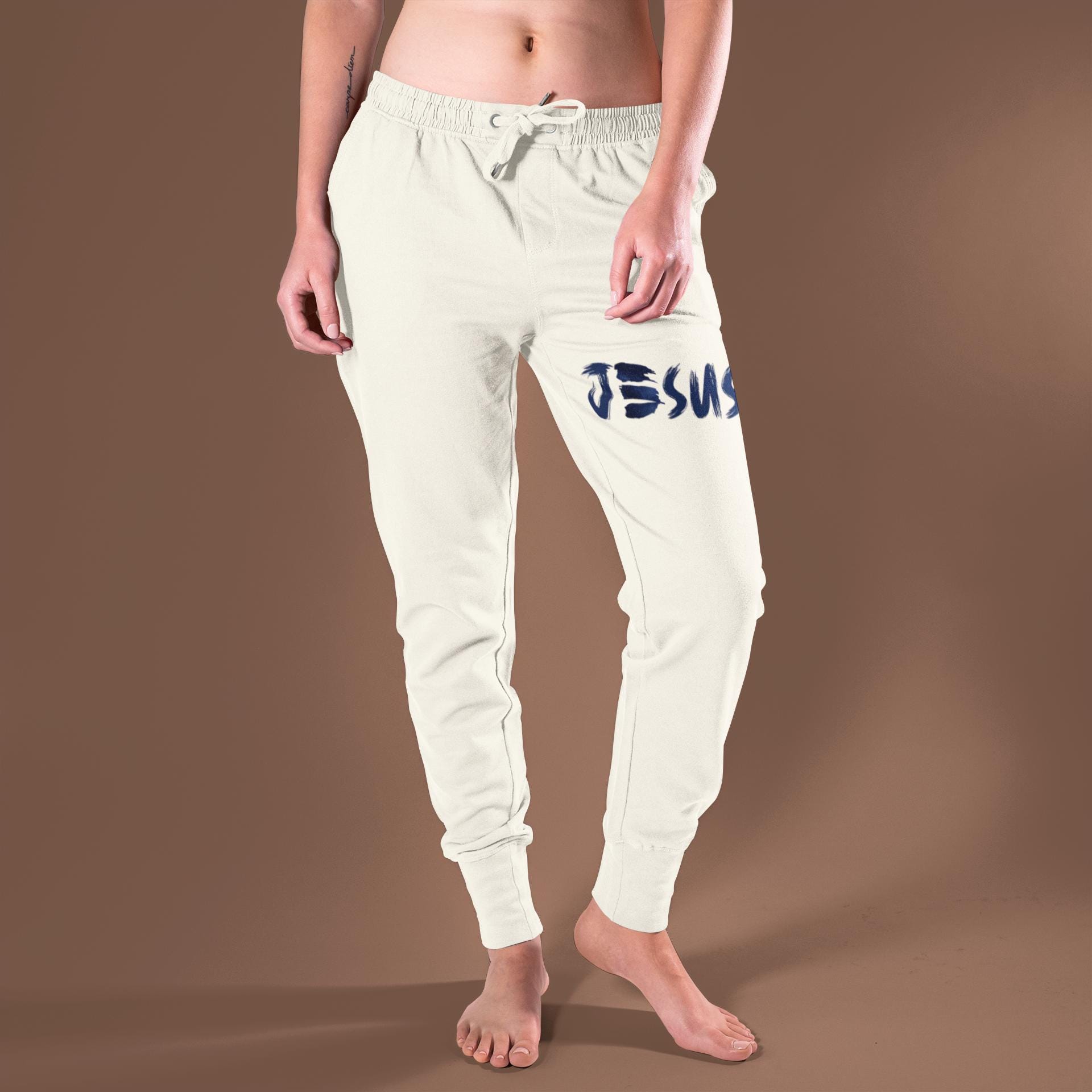Jesus Name Sweatpants | Lightweight Fleece Sweatpants | Christian Apparel
