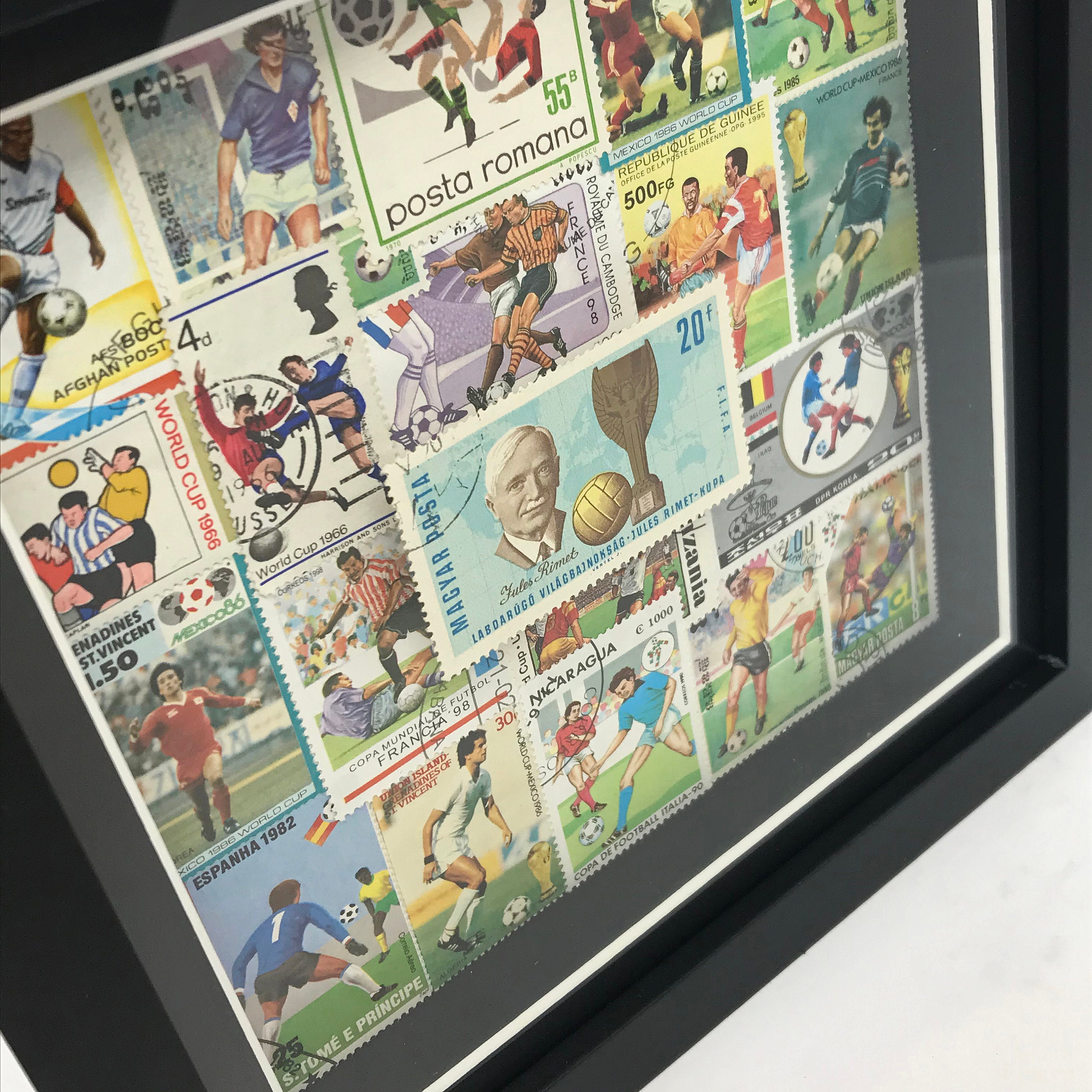 Original Football Themed Postage Stamp Montage Etsy