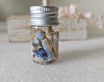 Australian Raw fossil opal in jar/ Lightning ridge NSW