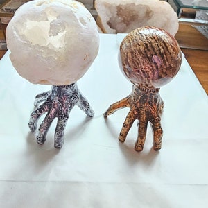 Gold and silver &#39;Thing&#39; sphere holder