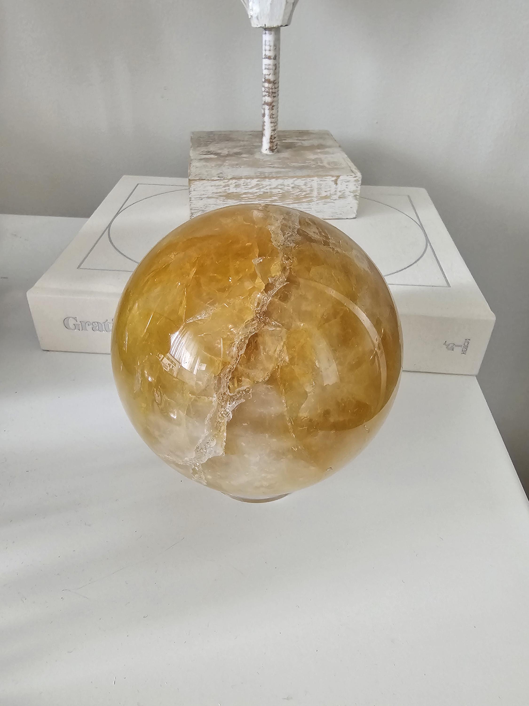 9 cm ゴールデンヒーラークォーツスフィア / 1.2kg - Etsy 日本