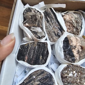 Raw Black Tourmaline with Mica from Brazil