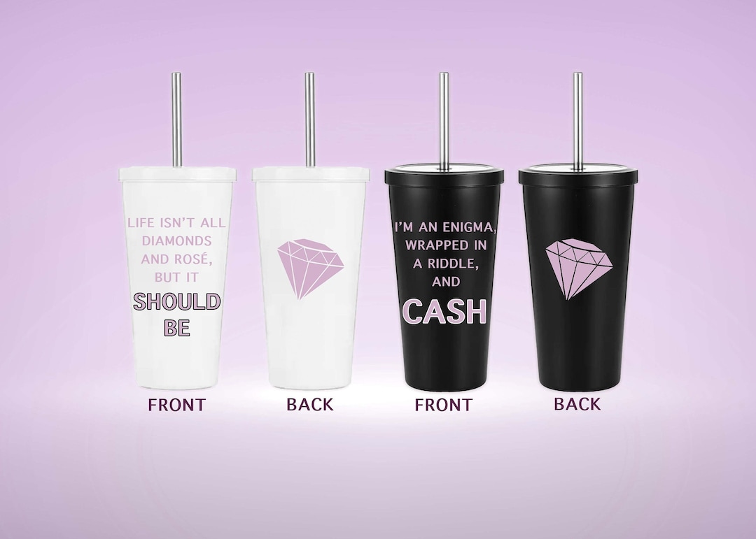 Real Housewives Water Tumblers Featuring Intro Taglines Stainless Steel