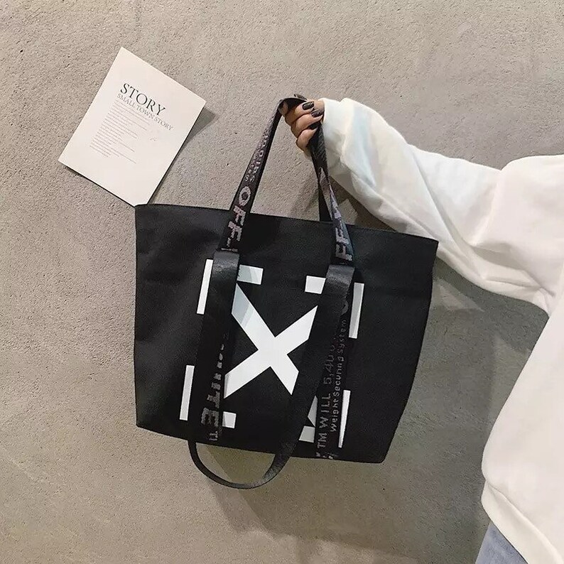 off white tote bag etsy