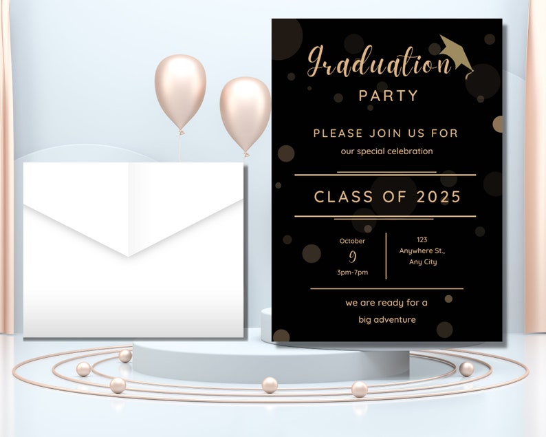 Graduation Party Invitation, Graduation & Birthday Invitation