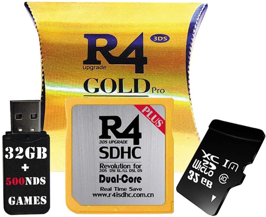 R4 Gold Pro SDHC and USB adapter with 32 gb 300 DS games Etsy