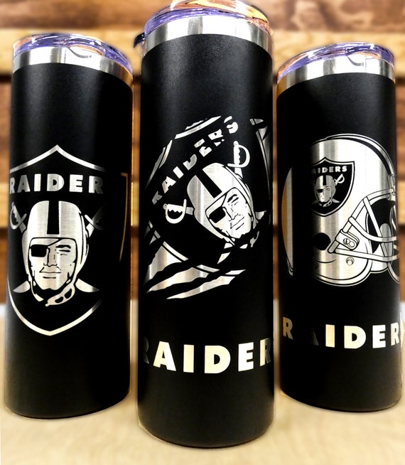 Las Vegas Raiders 20oz Personalized Custom Tumbler Tumbler With Lid & Metal  Straw Game Day Gift Gift for Him 