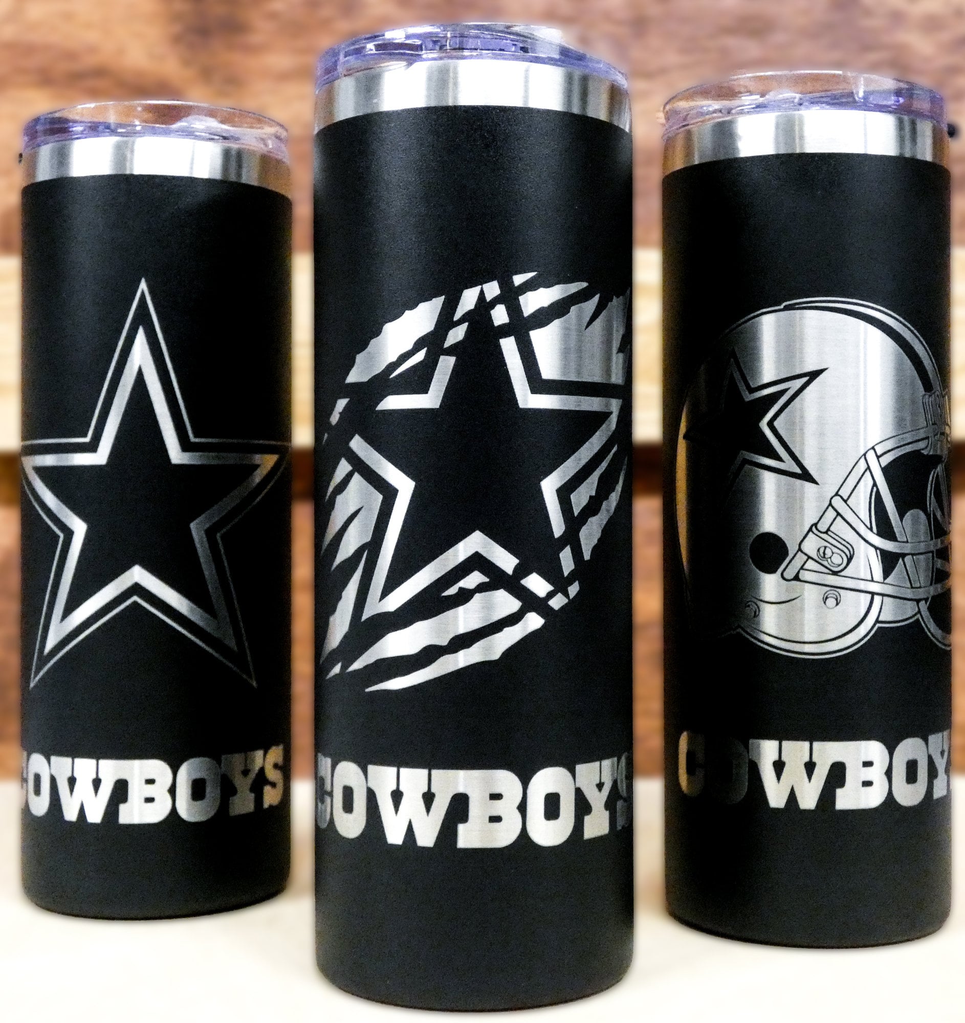 Custom Powder Coated Dallas Cowboys Yeti/hogg/rtic/ozark Tumbler 20oz or  30oz 