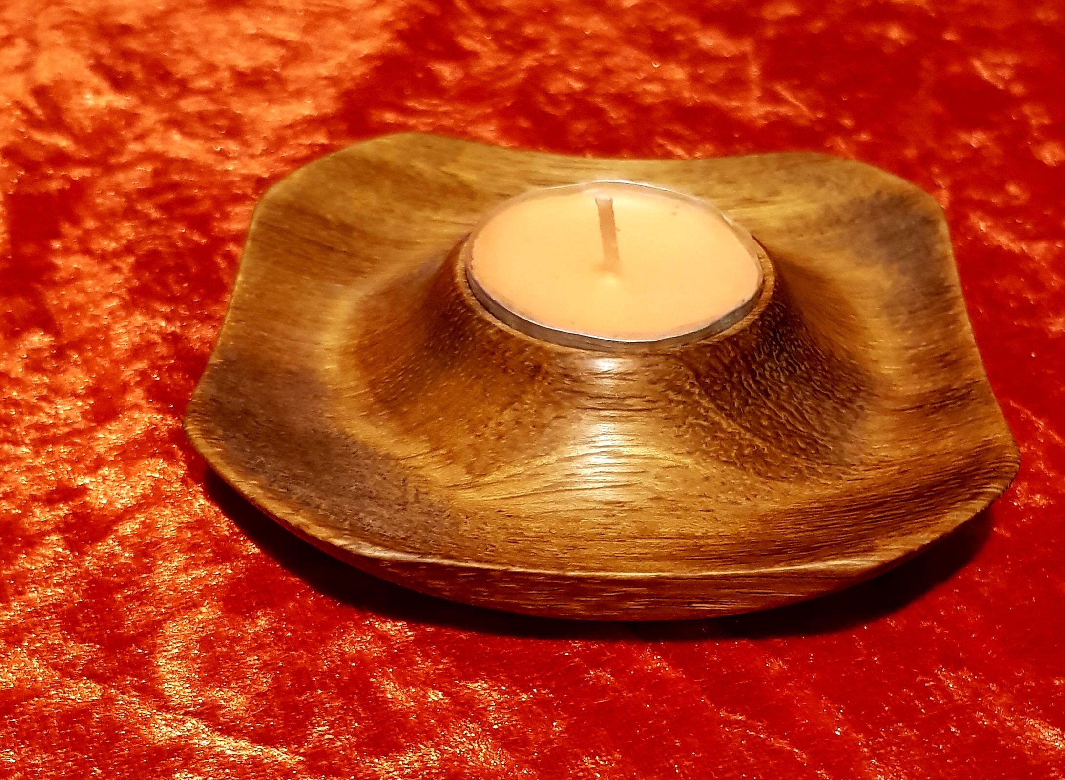 Handmade wooden tea light holder Etsy
