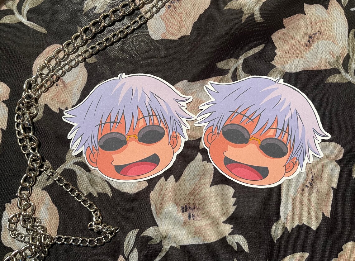 Gojou satoru chibi stickers 2 pack | Etsy