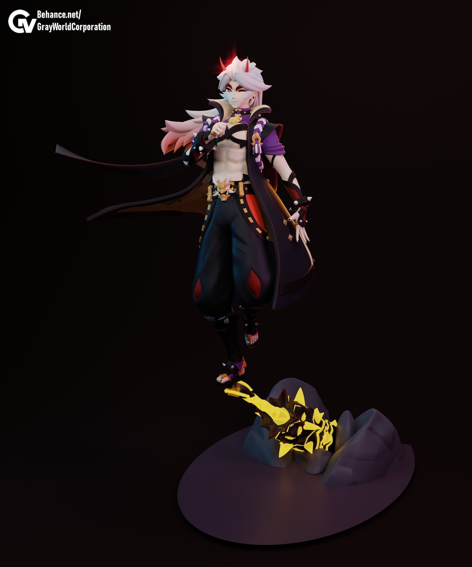 Modèle 3D Arataki Itto Genshin Impact Figurine peinte à la - Etsy Canada