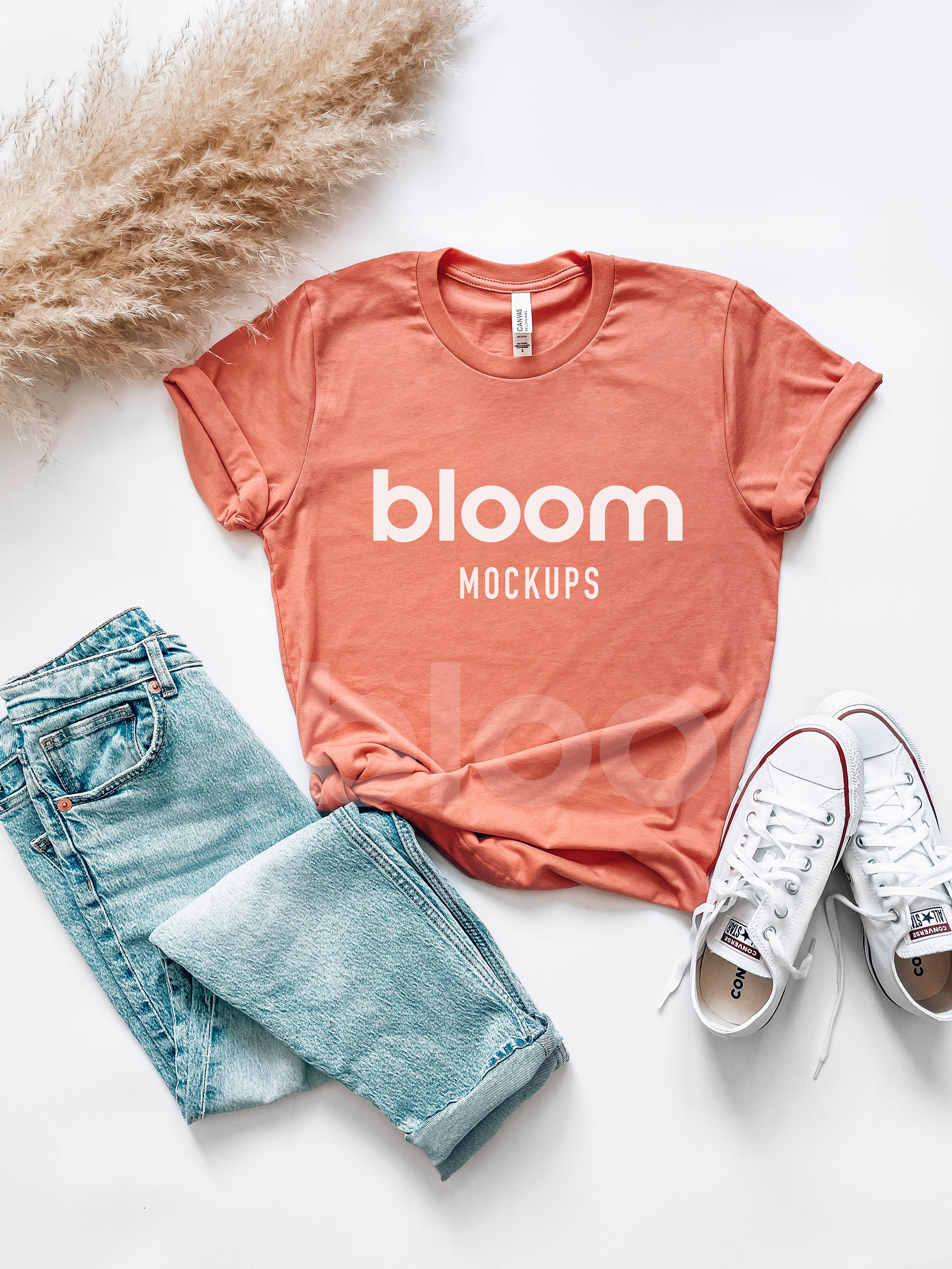 Bella Canvas 3001 Mockup, Tshirt Flat Lay Mockup, Shirt Mockups, Sunset ...