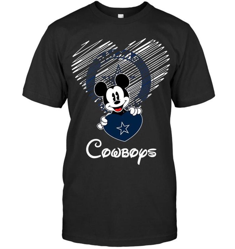 Nfl Dallas Cowboys Mickey Loves Dallas Cowboys Fan Shirt White Etsy