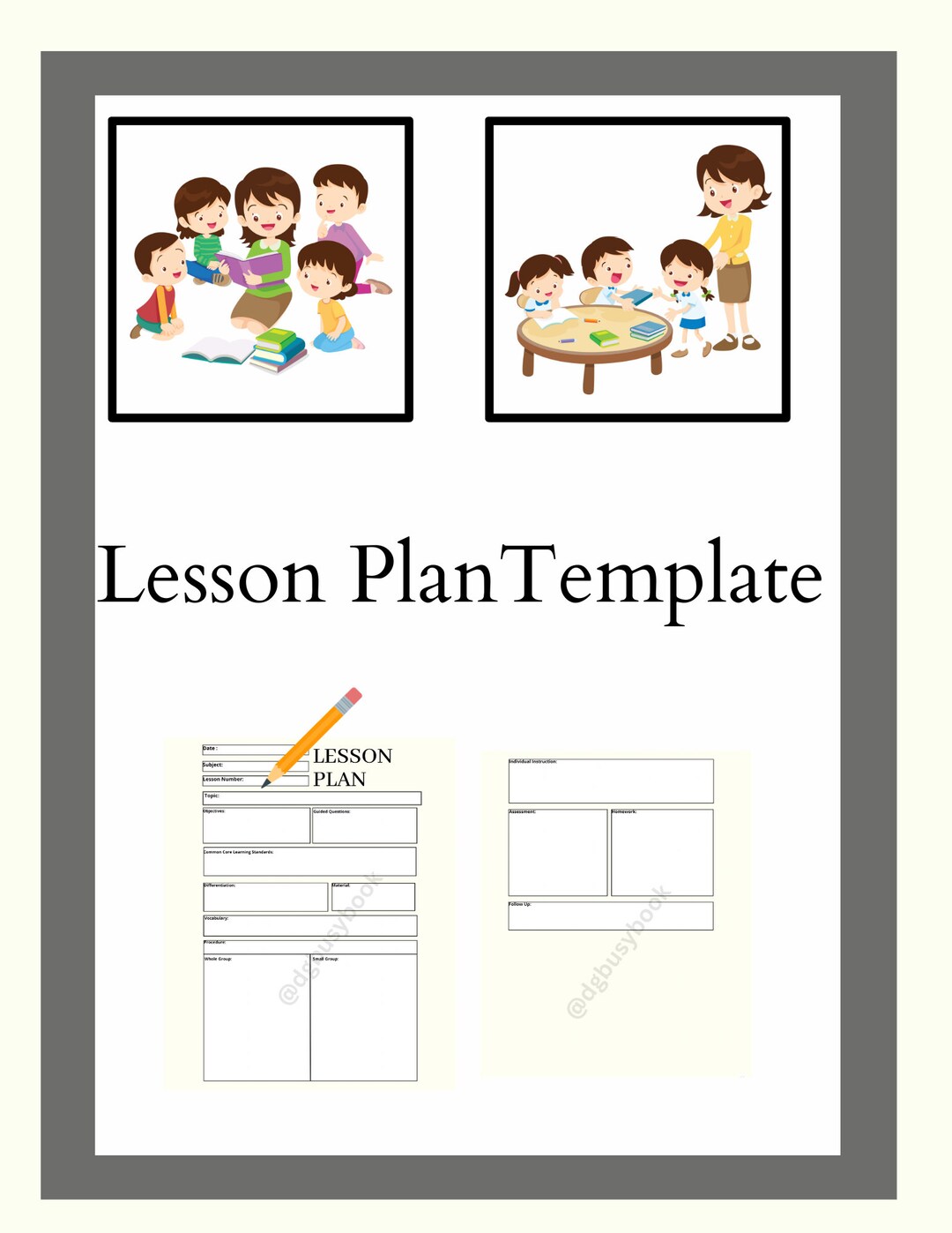Lesson Plan Template - Etsy