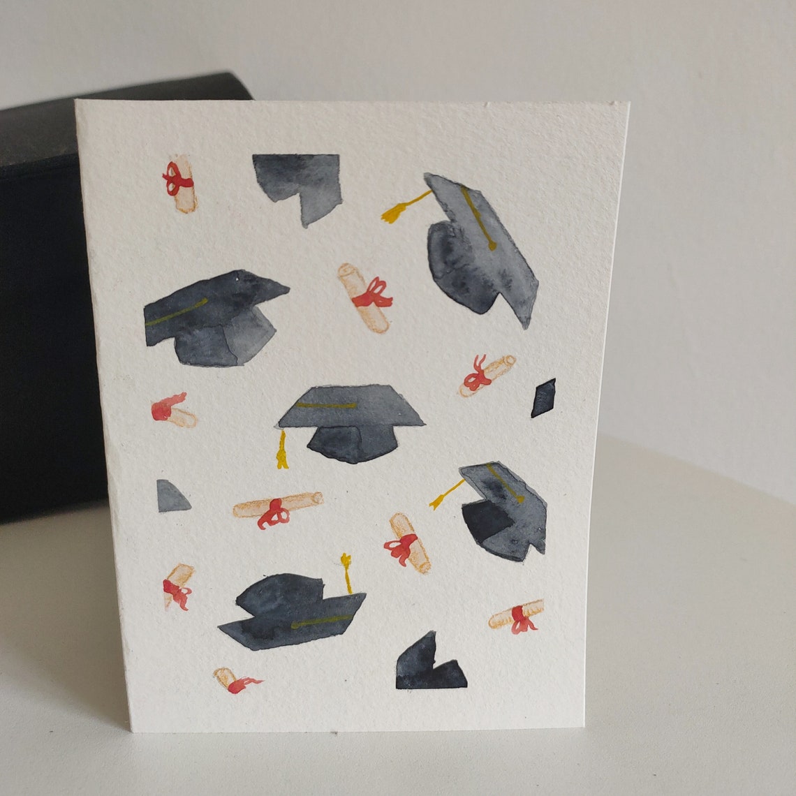 Original Watercolor Graduation Card Handmade Graduation Etsy