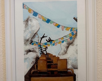 11x14 with white border, Everest roller coaster track PRINT high quality linen paper, D i s n e y home D i s n e y decor, Animal Kingdom