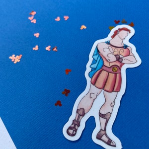 Vinyl Waterproof Sticker, Disney Stickers, Disney Hercules Sticker, Watercolor Sticker