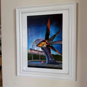11x14 with white border, High quality linen paper, Epcot, Cosmic Rewind, Guardians of the Galaxy , D i s n e y decor